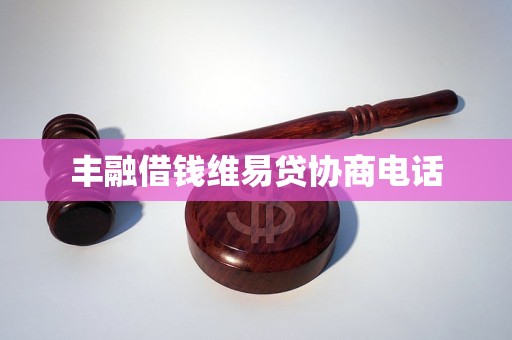 丰融借钱维易贷协商电话