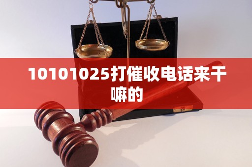 10101025打催收电话来干嘛的