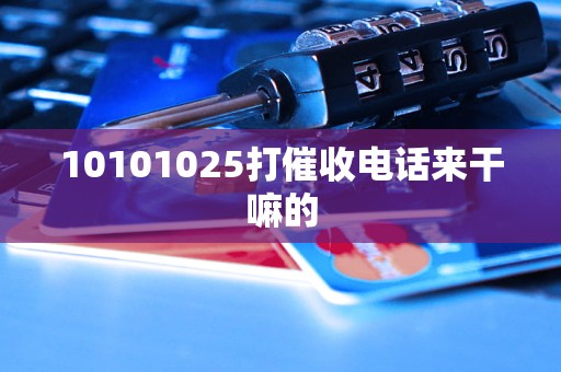 10101025打催收电话来干嘛的
