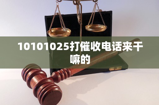 10101025打催收电话来干嘛的
