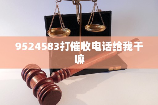 9524583打催收电话给我干嘛