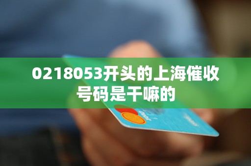 0218053开头的上海催收号码是干嘛的
