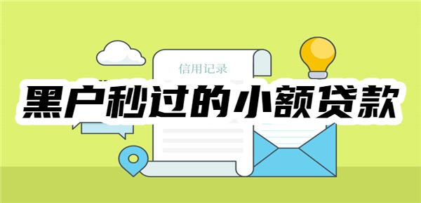 十大黑户秒过的小额贷款app
