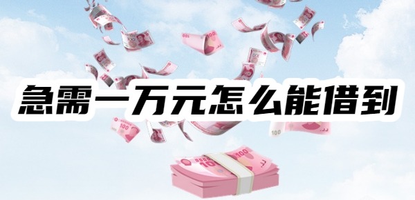 急需一万元怎么能借到