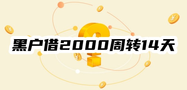 黑户借2000周转14天