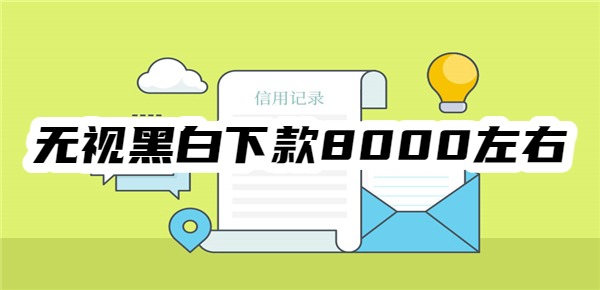 无视黑白下款8000左右的口子