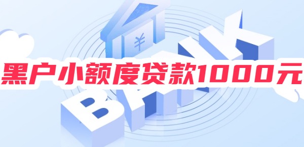 黑户小额度贷款1000元