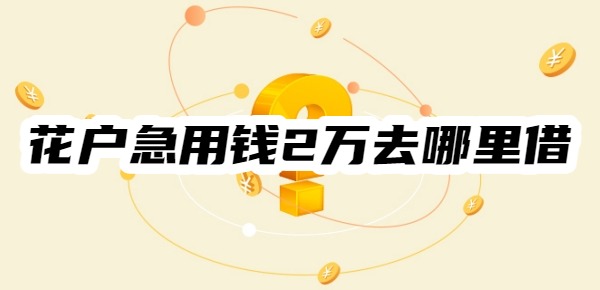 花户急用钱2万去哪里借